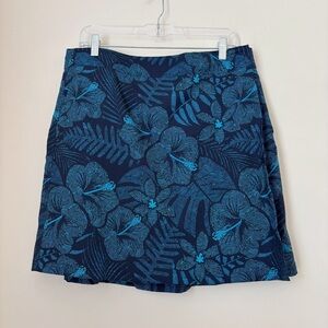 RipSkirt Hawaii Blue Hibiscus Maui Moonlight Wrap Skirt Large Length 2